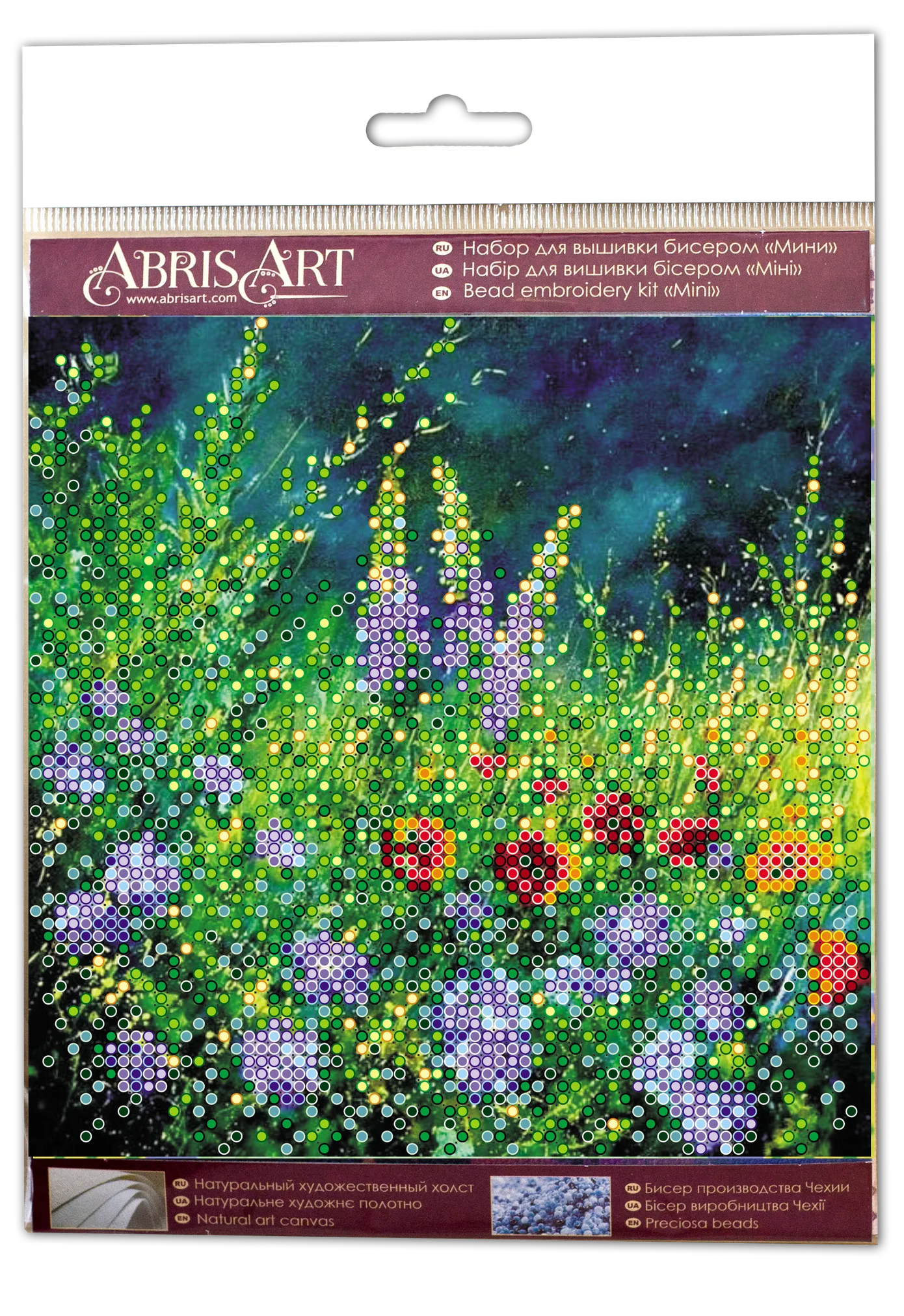 Bead Embroidery Kit Mini Bead embroidery kit Wild field