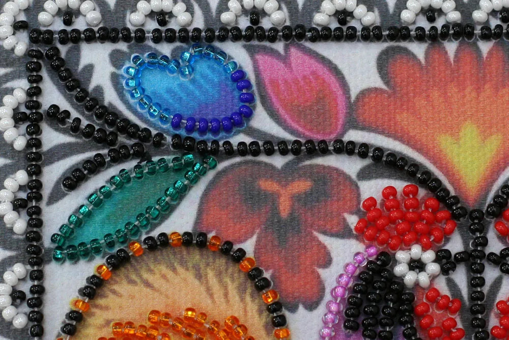 Bead Embroidery Kit Mini Bead embroidery kit Two cockerels