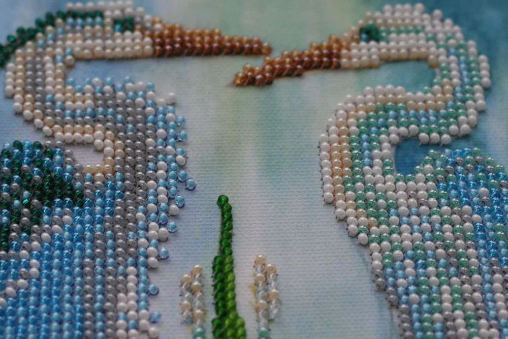 Bead Embroidery Kit Main Bead Embroidery Kit Herons