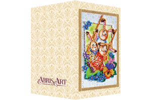 Postcards Bead Embroidery Kit Postcard bead embroidery kits Happy family