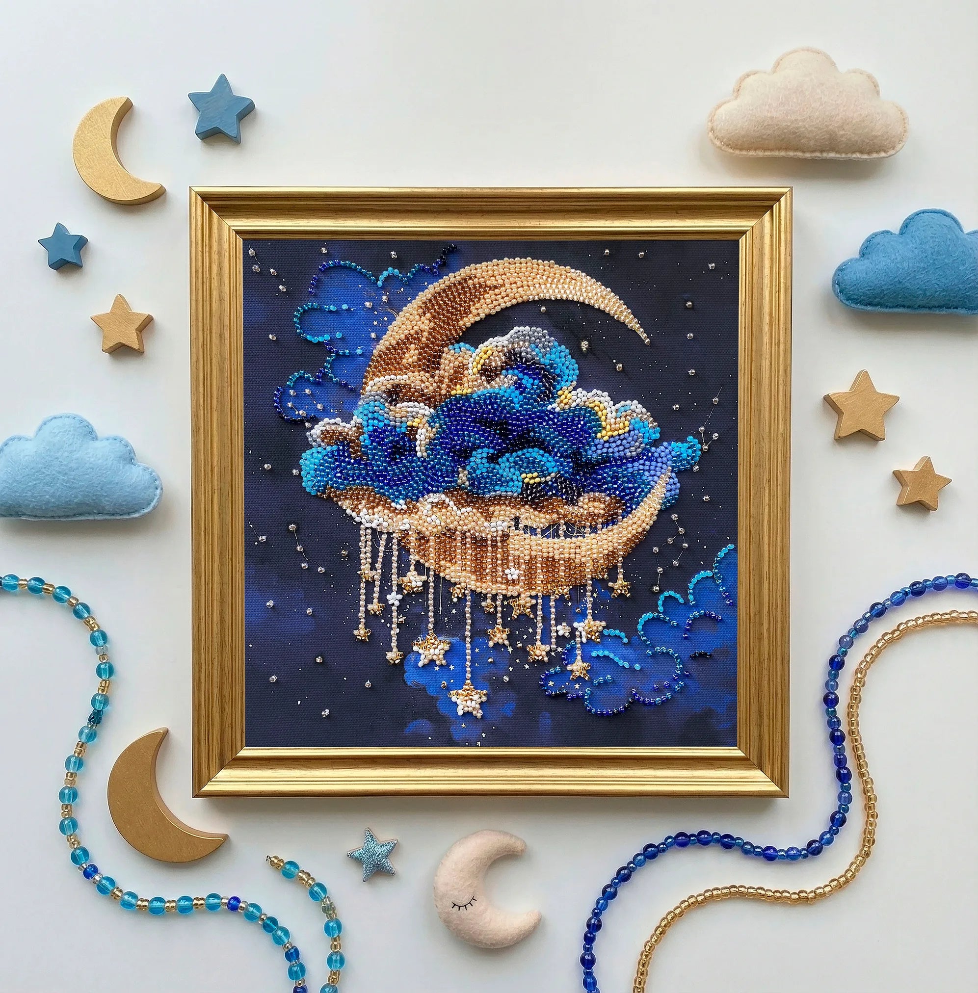 Bead Embroidery Kit Mid-sized bead embroidery kit Cradle of Stellar Dreams