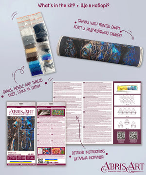 Bead Embroidery Kit Main Bead Embroidery Kit Sage gaze