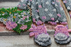 Bead Embroidery Kit Main Bead Embroidery Kit Having a dessert