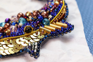 Brooch Embroidery Kit Decoration Blue whale (Decoration)