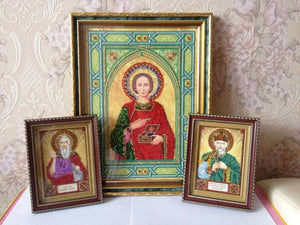 Bead Embroidery Kit Main Bead Embroidery Kit St. Panteleimon