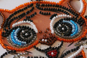 Bead Embroidery Kit Mini Bead embroidery kit Cheerful tiger