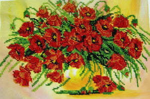 Bead Embroidery Kit Main Bead Embroidery Kit Scarlet glow
