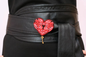 Brooch Embroidery Kit Decoration The key to the heart-1