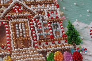 Bead Embroidery Kit Mid-sized bead embroidery kit Gingerbread