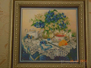 Bead Embroidery Kit Main Bead Embroidery Kit Forget-me-nots