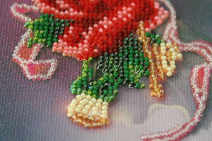 Postcards Bead Embroidery Kit Postcard-envelope for microbead embroidery Velvet roses