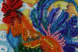 Bead Embroidery Kit Mini Bead embroidery kit Call of the cockerel