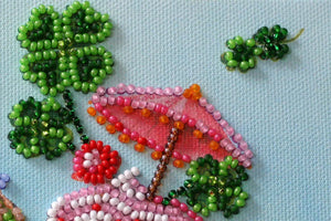 Bead Embroidery Kit Mini Bead embroidery kit Letter of happiness
