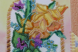 Photo Frame Bead Embroidery Kit Photo frame kit for bead embroidery Photo frame kit for bead embroidery "Floral story"