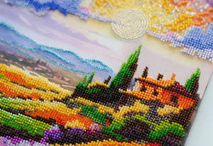 Bead Embroidery Kit Main Bead Embroidery Kit Evening over the meadow
