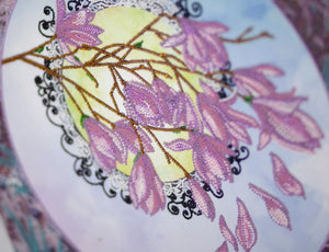 Bead Embroidery Kit Main Bead Embroidery Kit Blooming magnolia