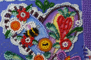 Photo Frame Bead Embroidery Kit Photo frame kit for bead embroidery Photo frame kit for bead embroidery "Summer patchwork"