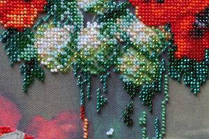 Bead Embroidery Kit Main Bead Embroidery Kit Poppies and buldenezh