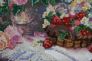 Bead Embroidery Kit Main Bead Embroidery Kit Pink gauze
