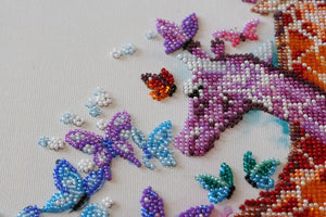 Bead Embroidery Kit Main Bead Embroidery Kit Spotty giraffes
