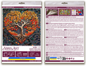 Bead Embroidery Kit Mid-sized bead embroidery kit Warm feelings