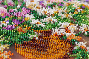 Bead Embroidery Kit Mid-sized bead embroidery kit Tender bouquet