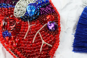 Brooch Embroidery Kit Decoration Heartbeat (Decoration)
