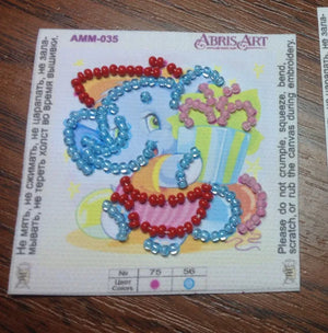 Magnets Bead Embroidery Kit Mini Magnets Bead embroidery kit Baby elephant