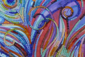 Bead Embroidery Kit Main Bead Embroidery Kit Magic feathers
