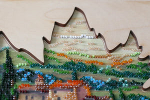 Bead Embroidery Kit Creativity kits/Bead embroidery kits with a wooden frame The sun of Toscana