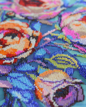 Bead Embroidery Kit Main Bead Embroidery Kit Roses for the Soul
