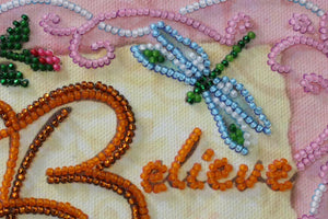 Bead Embroidery Kit Mini Bead embroidery kit Believe