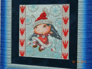 Bead Embroidery Kit Mini Bead embroidery kit Christmas Elf