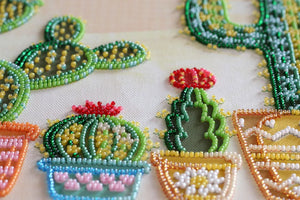Bead Embroidery Kit Main Bead Embroidery Kit Cactuses