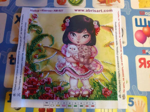 Bead Embroidery Kit Mini Bead embroidery kit Kitty