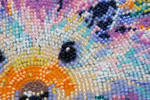Bead Embroidery Kit Mid-sized bead embroidery kit Hedgehog