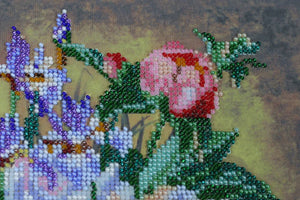 Bead Embroidery Kit Fancy peonies