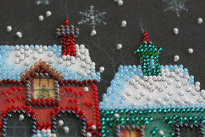 Bead Embroidery Kit Mid-sized bead embroidery kit Holiday town