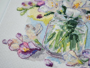 Cross Stitch Kit Cross-stitch kits The first bouquet