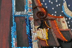 Bead Embroidery Kit Mid-sized bead embroidery kit Cats at window