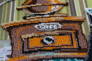 Bead Embroidery Kit Main Bead Embroidery Kit Coffee with lemon