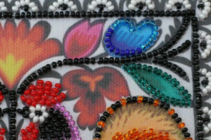 Bead Embroidery Kit Mini Bead embroidery kit Two cockerels
