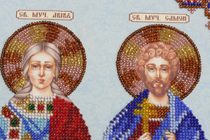 Bead Embroidery Kit Main Bead Embroidery Kit Icons - Holy Martyrs Gurias, Abibus and Samon
