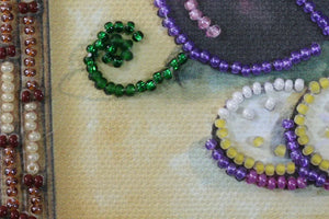 Bead Embroidery Kit Mini Bead embroidery kit Eggplant