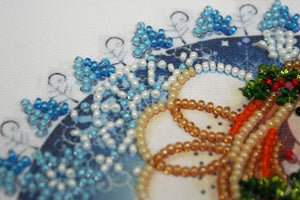 Bead Embroidery Kit Mini Bead embroidery kit Christmas angel