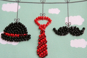 Postcards Bead Embroidery Kit Postcard Bead embroidery kit Gentleman's set