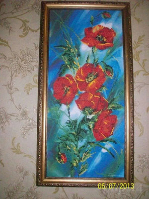 Bead Embroidery Kit Main Bead Embroidery Kit Poppy dawn
