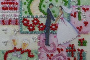 Postcards Bead Embroidery Kit Happy Wedding – 6