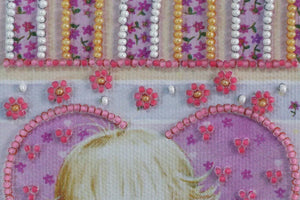 Postcards Bead Embroidery Kit Postcard Bead embroidery kit Little Cupid