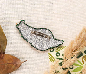 Brooch Embroidery Kit Decoration Emerald snail (Decoration)